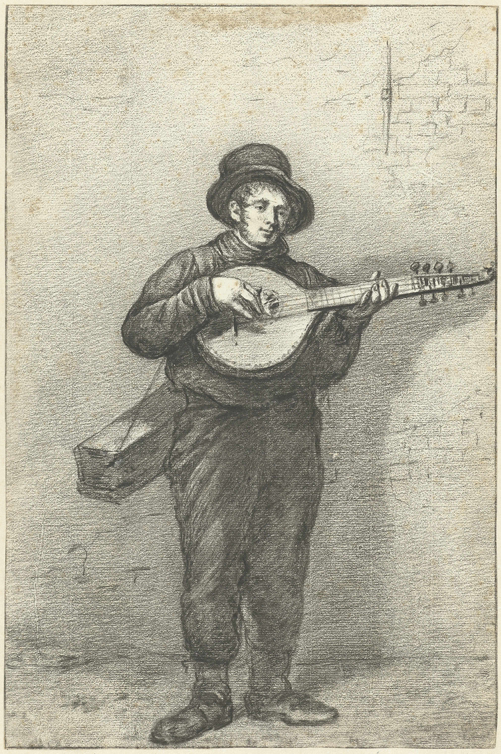 Muzikant met English Guittar – Willem Albertus Haanebrink 1772-1840